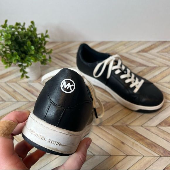 Michael kors | women black leather lace up sneakers - Picture 6 of 6